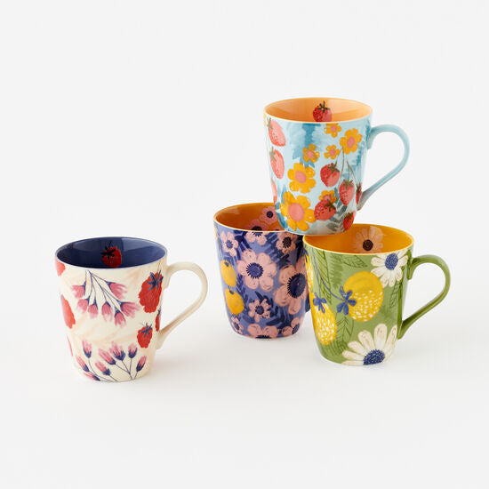 BERRIES AND FLOWERS MUG - Kingfisher Road - Online Boutique