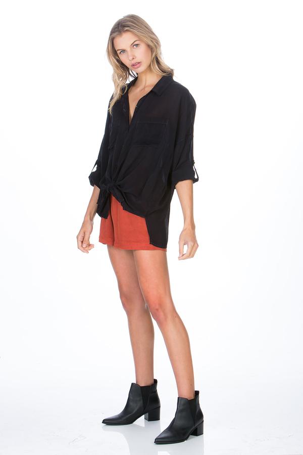 BLACK CLASSIC CARGO POCKET TOP - Kingfisher Road - Online Boutique