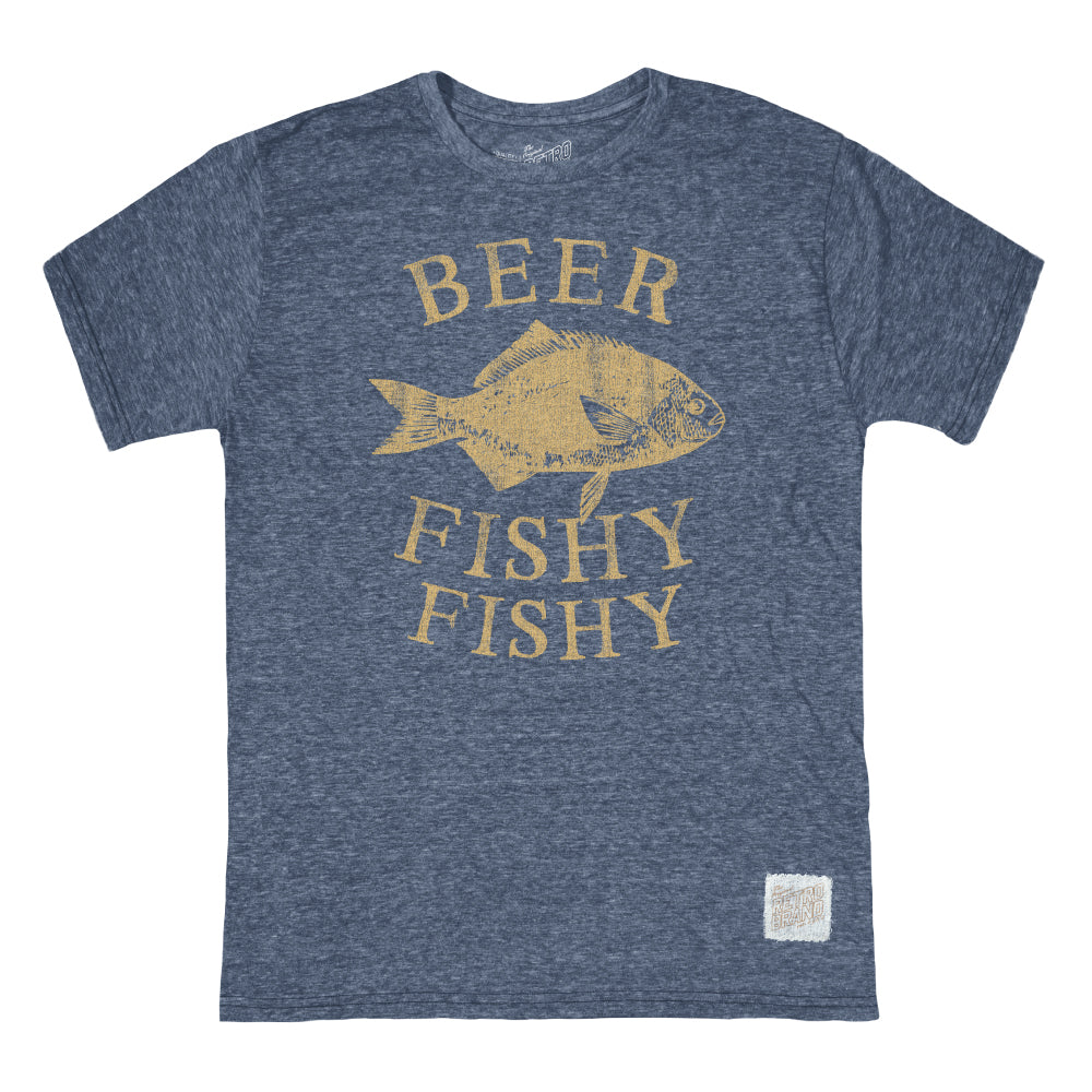 BEER FISHY FISHY TEE-NAVY - Kingfisher Road - Online Boutique