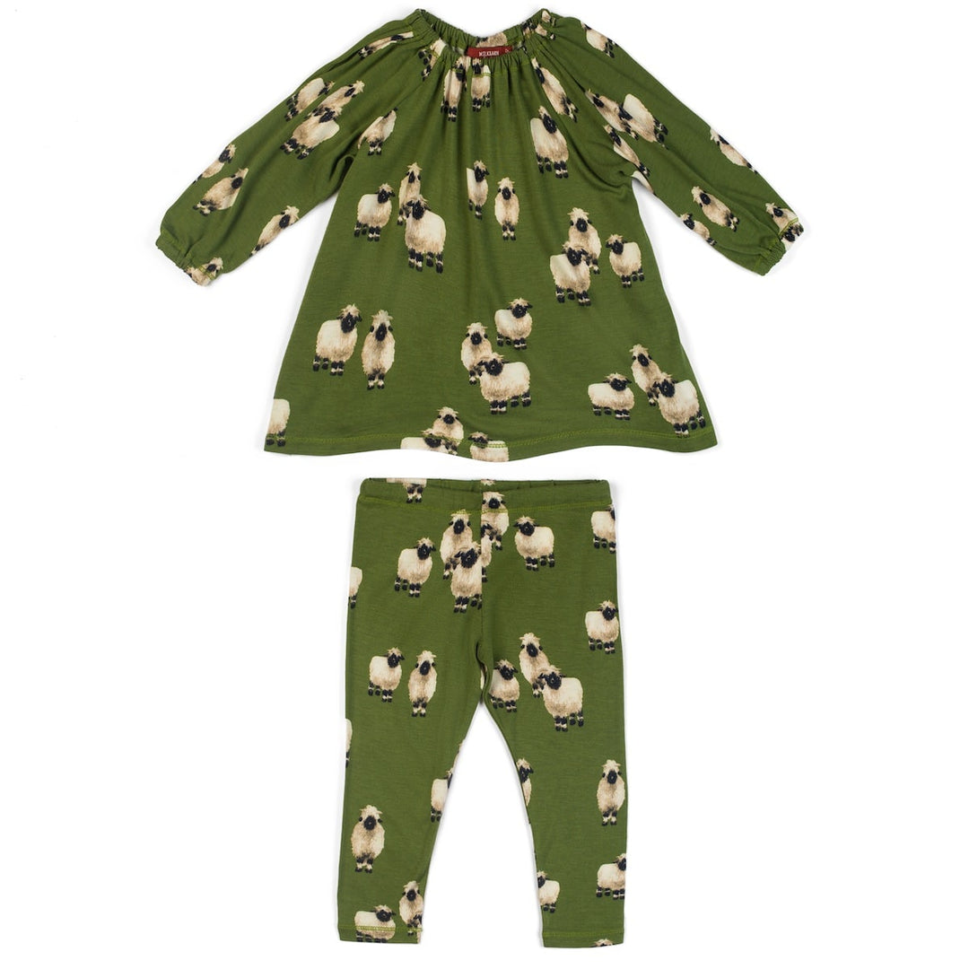 BAMBOO L/S DRESS LEGGING SET VALAIS SHEEP - Kingfisher Road - Online Boutique