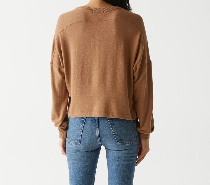VIC RELAXED V-NECK PULLOVER-CAMEL - Kingfisher Road - Online Boutique