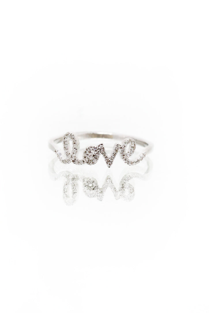 .09ct DIAMOND "LOVE" RING - SIZE 8 - Kingfisher Road - Online Boutique