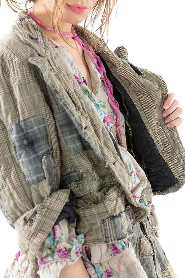 YD KELLEY CROPPED COAT-TEDDY CHECK - Kingfisher Road - Online Boutique