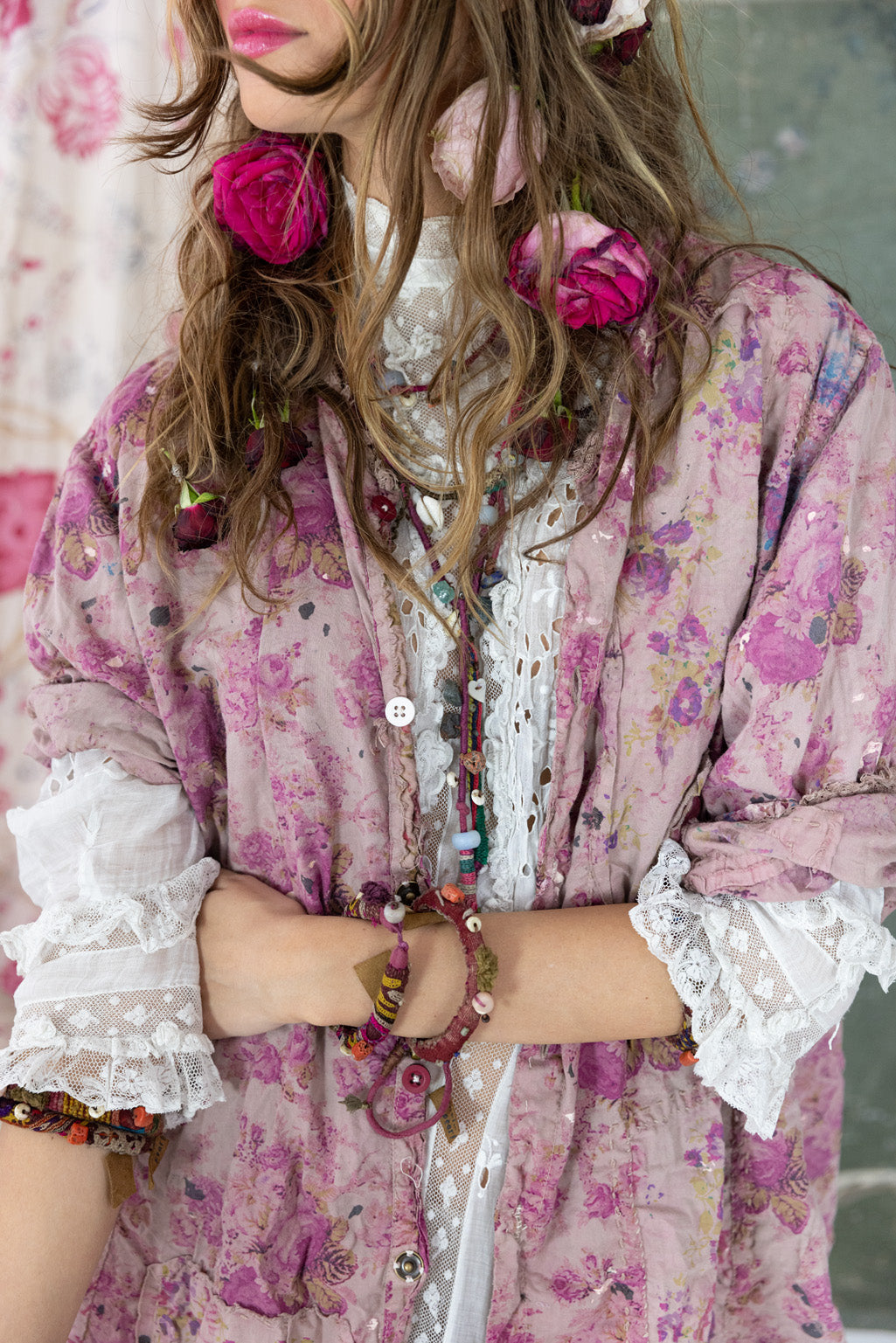 FLORAL MAGDA SHIRT-ROSEWALK - Kingfisher Road - Online Boutique