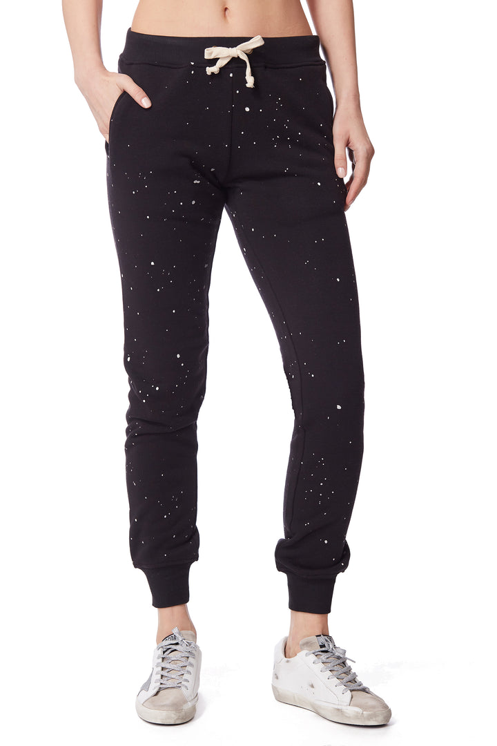 Black Splatter Drawstring Jogger - Kingfisher Road - Online Boutique