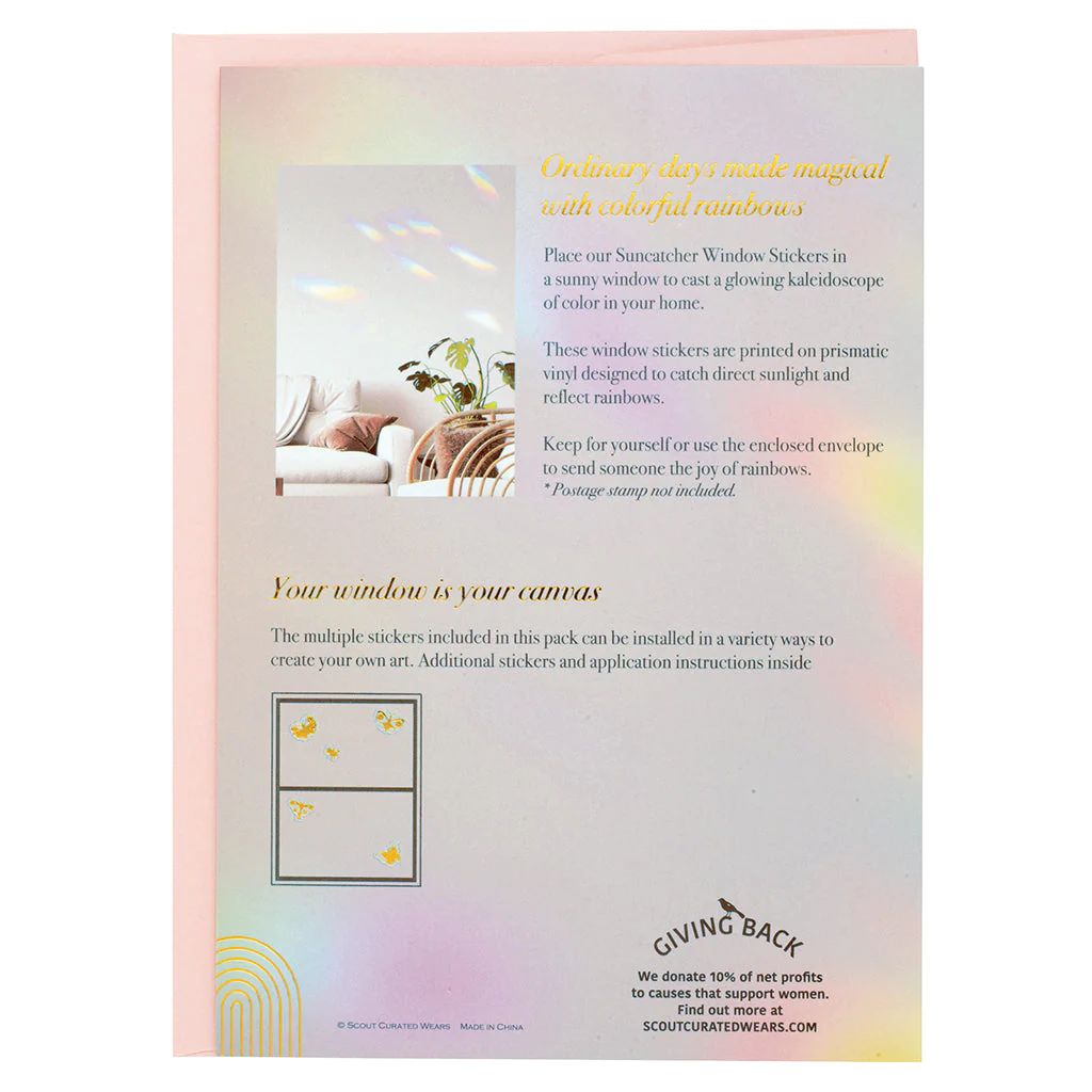 SUNCATCHER WINDOW STICKERS-BUTTERFLIES AND MOTHS - Kingfisher Road - Online Boutique