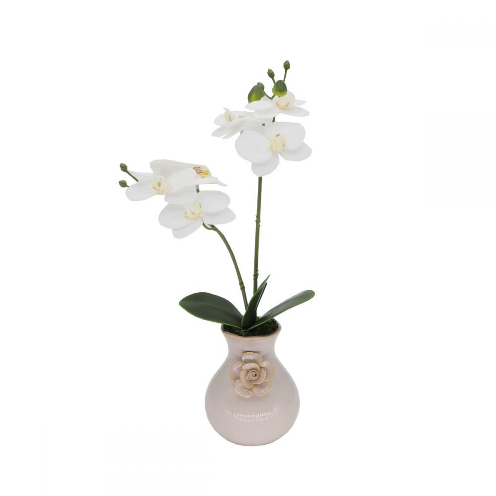 15" FAUX ORCHID PINK BUD VASE - Kingfisher Road - Online Boutique