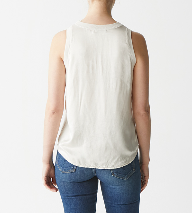 SHAY RIB BINDING TANK-CHALK - Kingfisher Road - Online Boutique