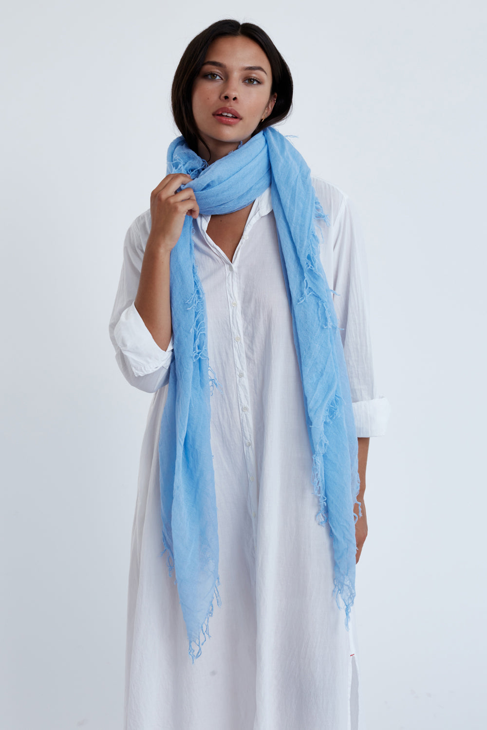 CASHMERE SILK SCARF - LITTLE BOY BLUE - Kingfisher Road - Online Boutique