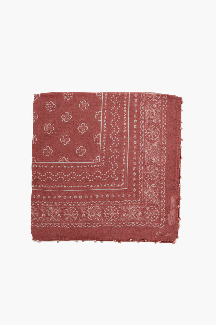DAINTY FLORAL BANDANA  - DUSTY CEDAR - Kingfisher Road - Online Boutique