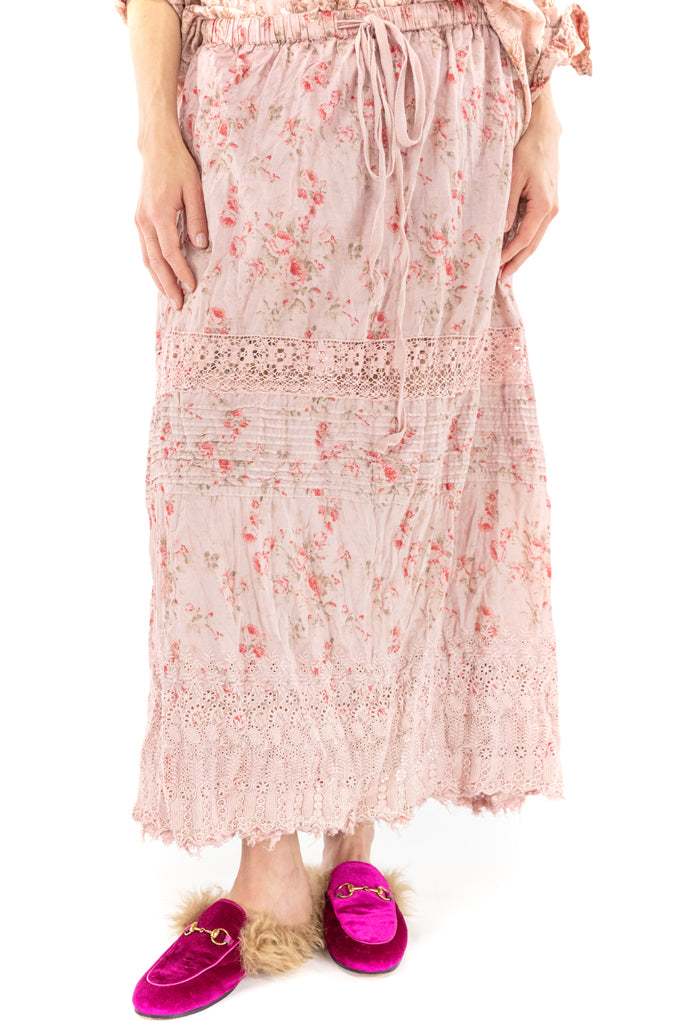 FLORAL EYELET KALI ROSE SKIRT-MOLLY - Kingfisher Road - Online Boutique
