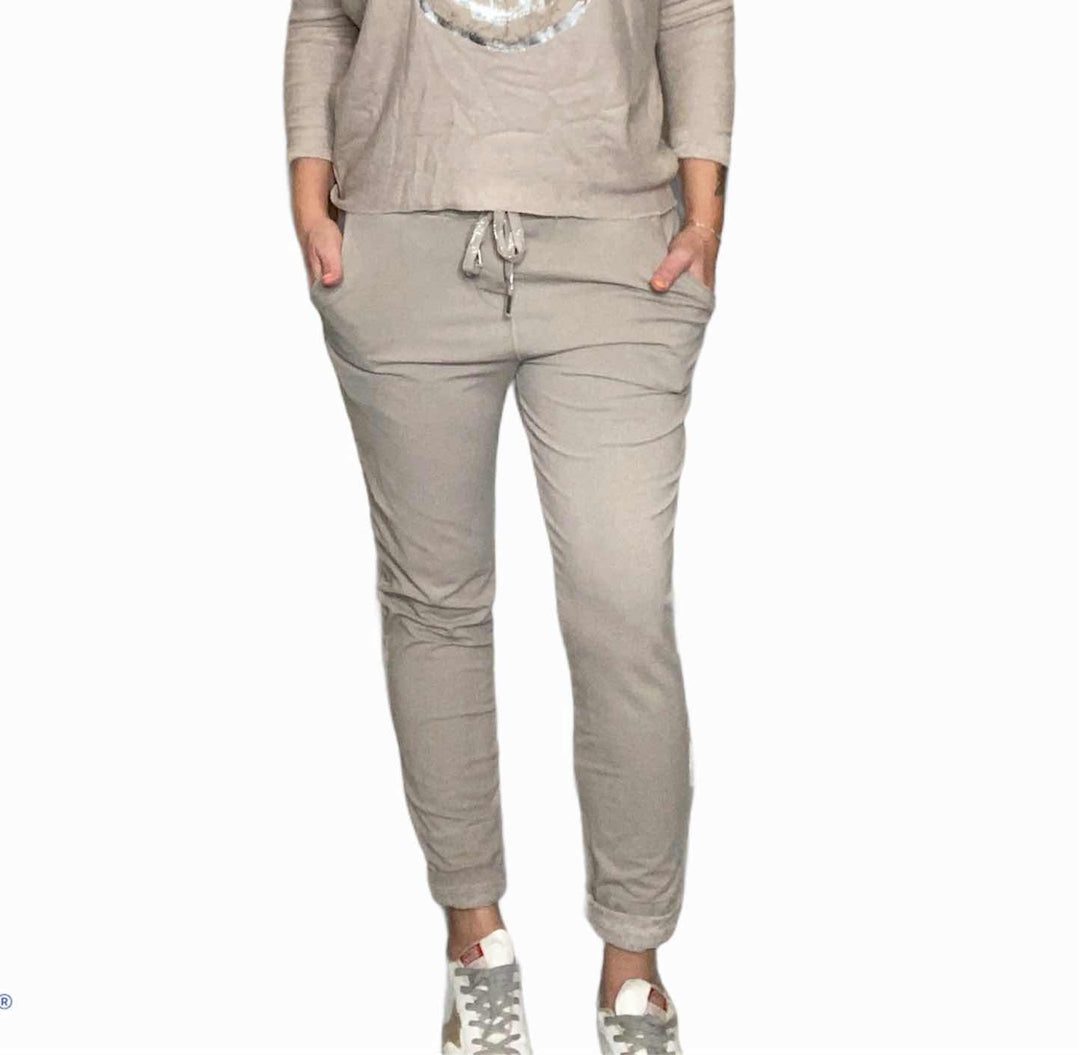 EYELET CUFF TIE-FRONT JOGGER - Kingfisher Road - Online Boutique