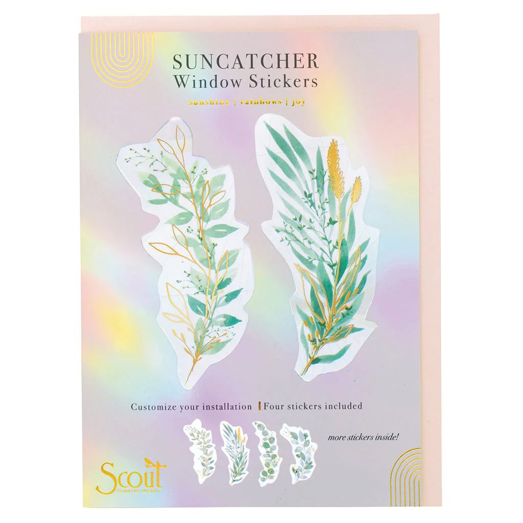 SUNCATCHER WINDOW STICKERS-WATERCOLOR BOTANICAL - Kingfisher Road - Online Boutique