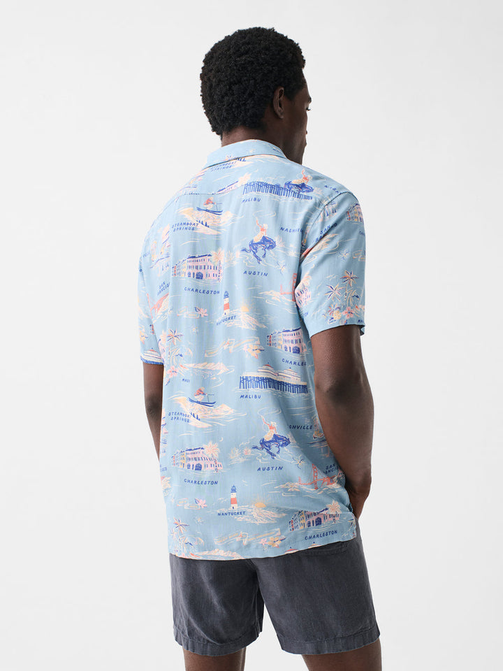 KONA CAMP SHIRT S/S- FAHERTY TOUR PRINT - Kingfisher Road - Online Boutique
