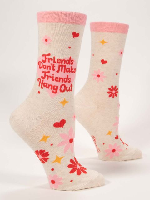 Kingfisher Road Blue Q FRIENDS HANG OUT CREW SOCKS