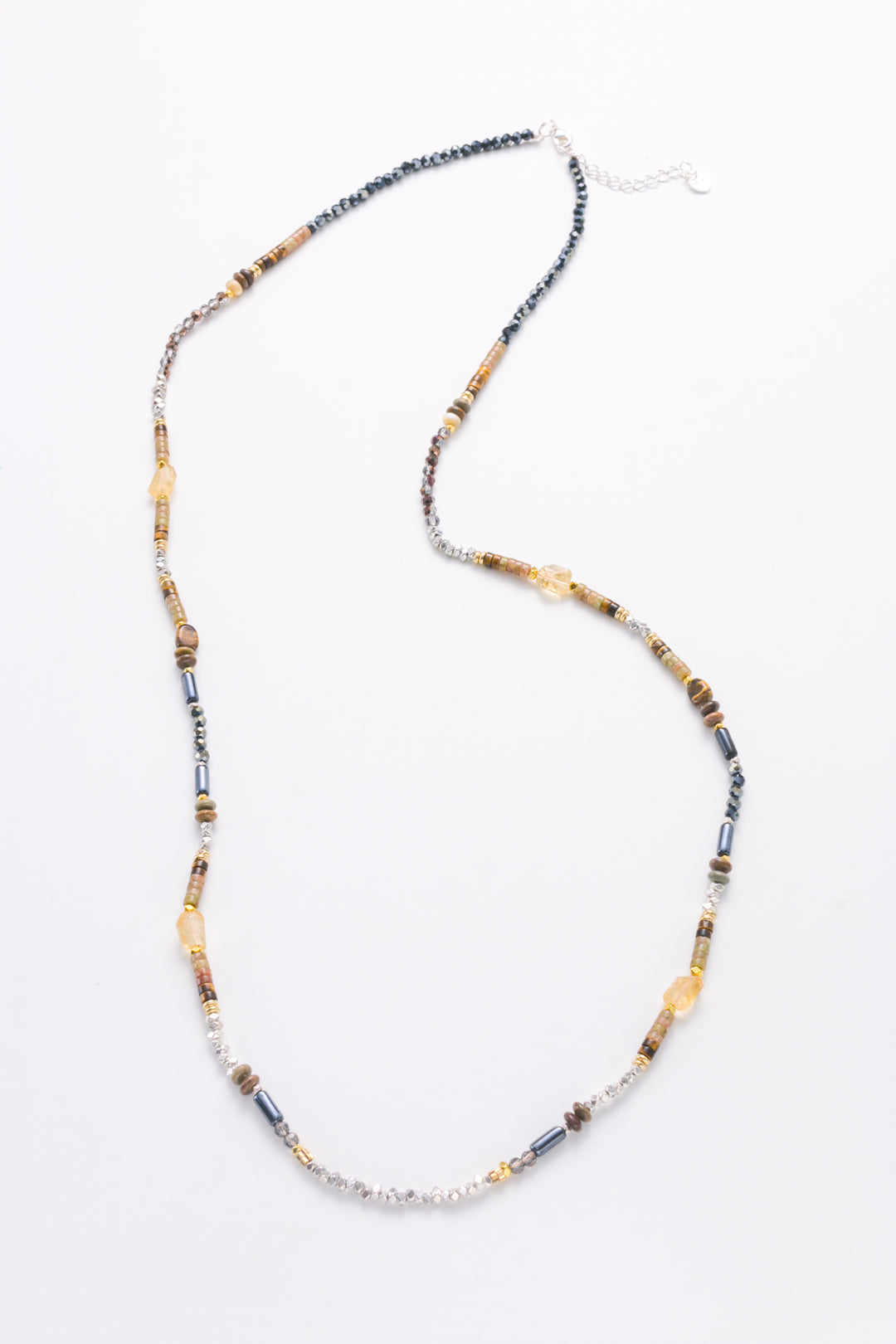 NATURAL MIX LONG BEADED NECKLACE - Kingfisher Road - Online Boutique