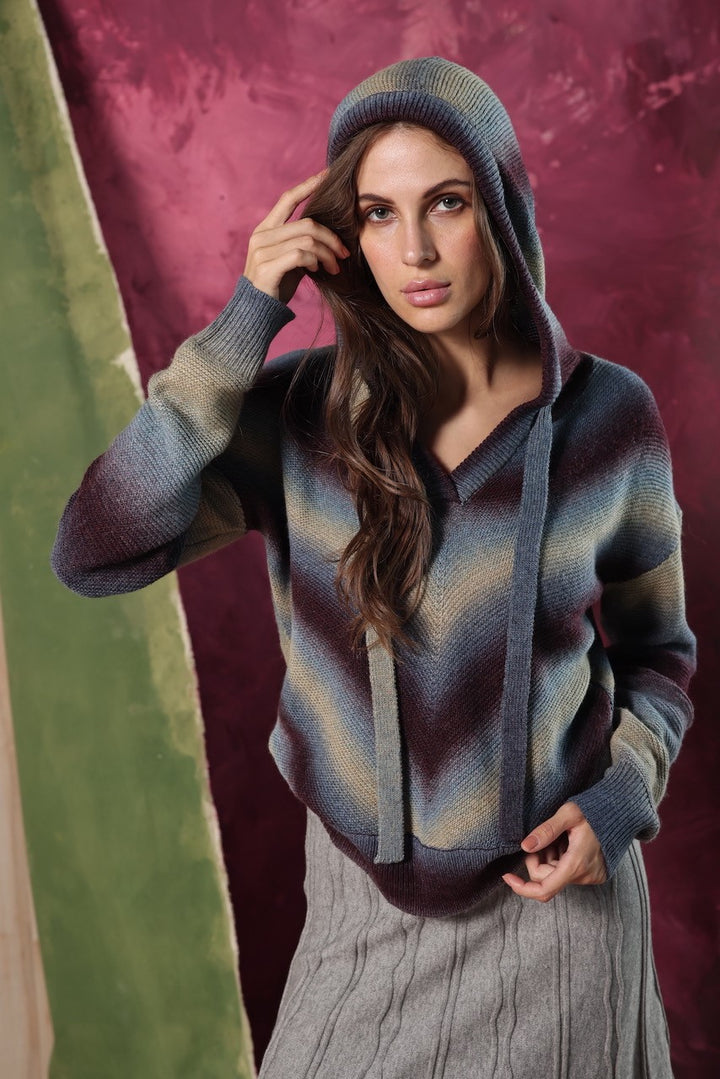 HEIDI SWEATER - WINE MULTI - Kingfisher Road - Online Boutique