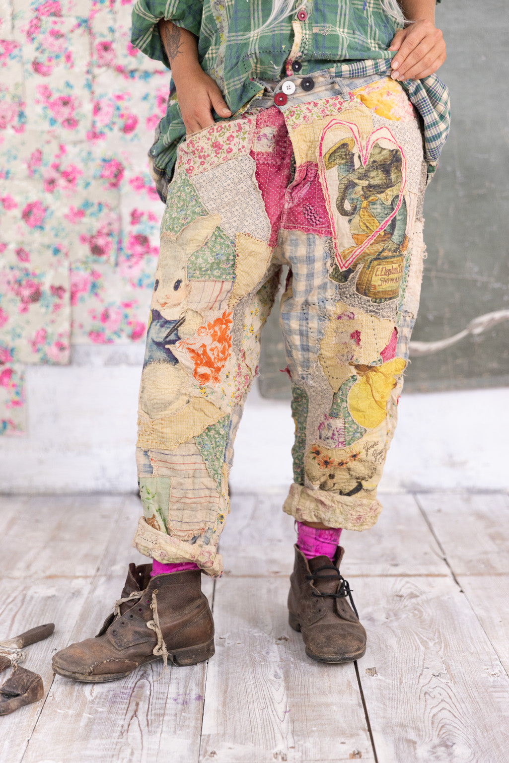 PATCHWORK MINER PANTS - Kingfisher Road - Online Boutique