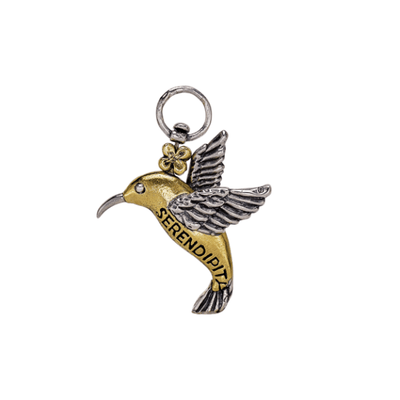SERENDIPITY HUMMINGBIRD SPINNER PENDANT - Kingfisher Road - Online Boutique