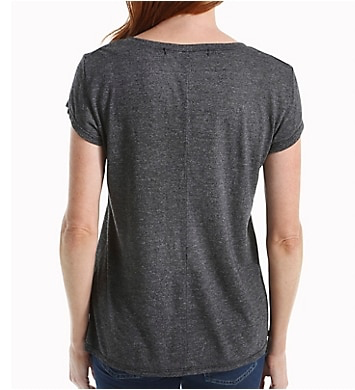 Brooklyn V-Neck Tee in Black - Kingfisher Road - Online Boutique