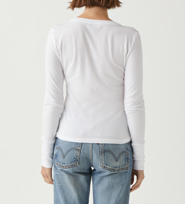 LOGAN V-NECK TEE-WHITE - Kingfisher Road - Online Boutique