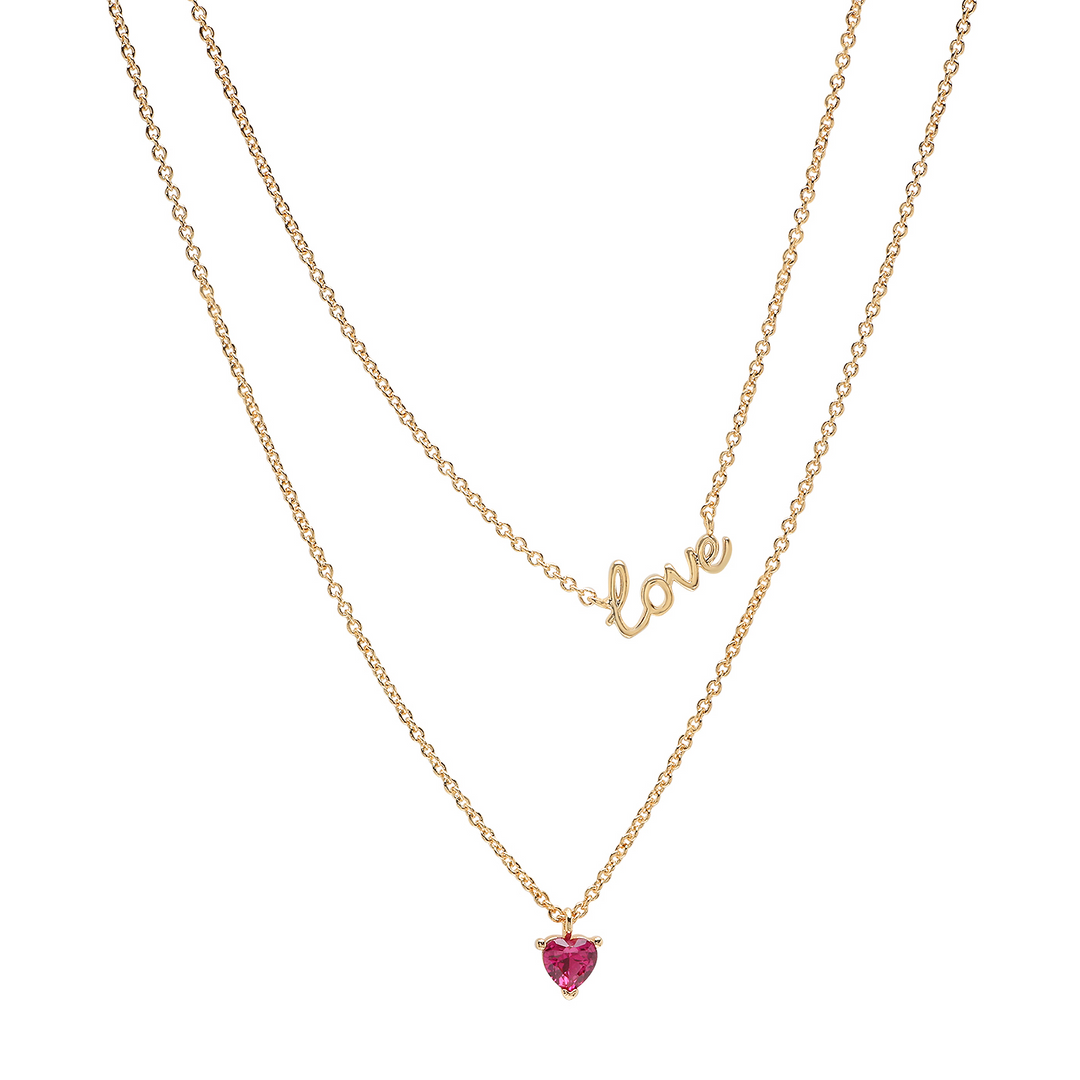 DOUBLE LAYERED LOVE/HEART NECKLACE - Kingfisher Road - Online Boutique