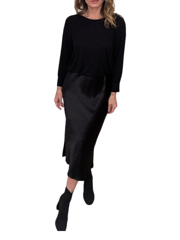 NADIA TWO-IN-ONE DRESS-BLACK - Kingfisher Road - Online Boutique