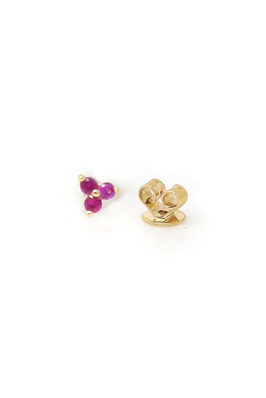 THREE RUBY STUD - Kingfisher Road - Online Boutique