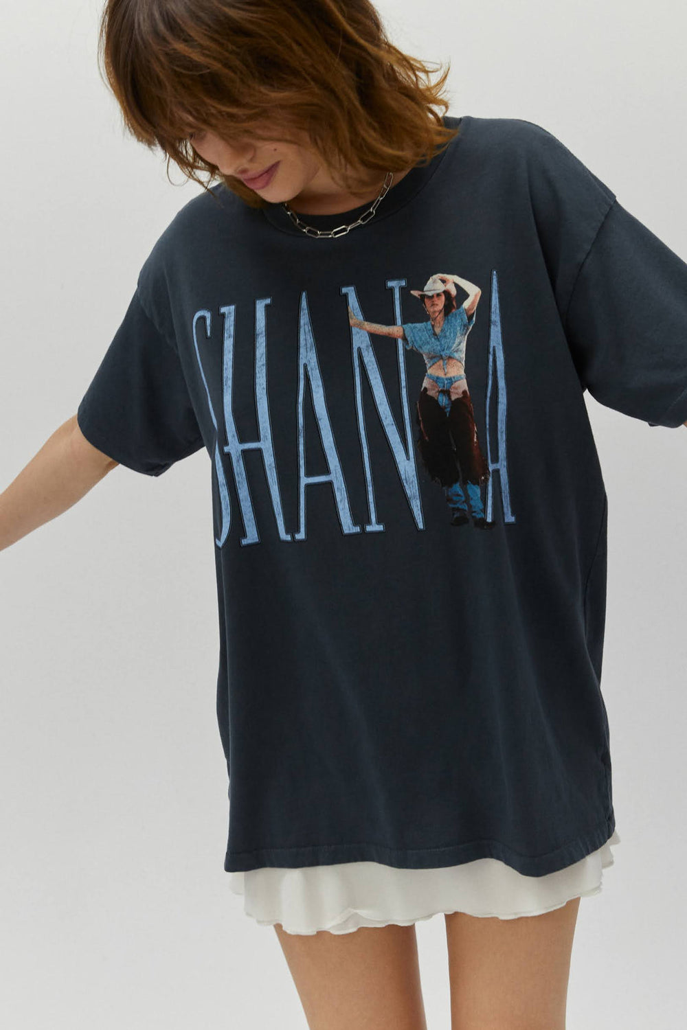 SHANIA BOOTS BEEN UNDER MERCH TEE-VINTAGE BLACK - Kingfisher Road - Online Boutique