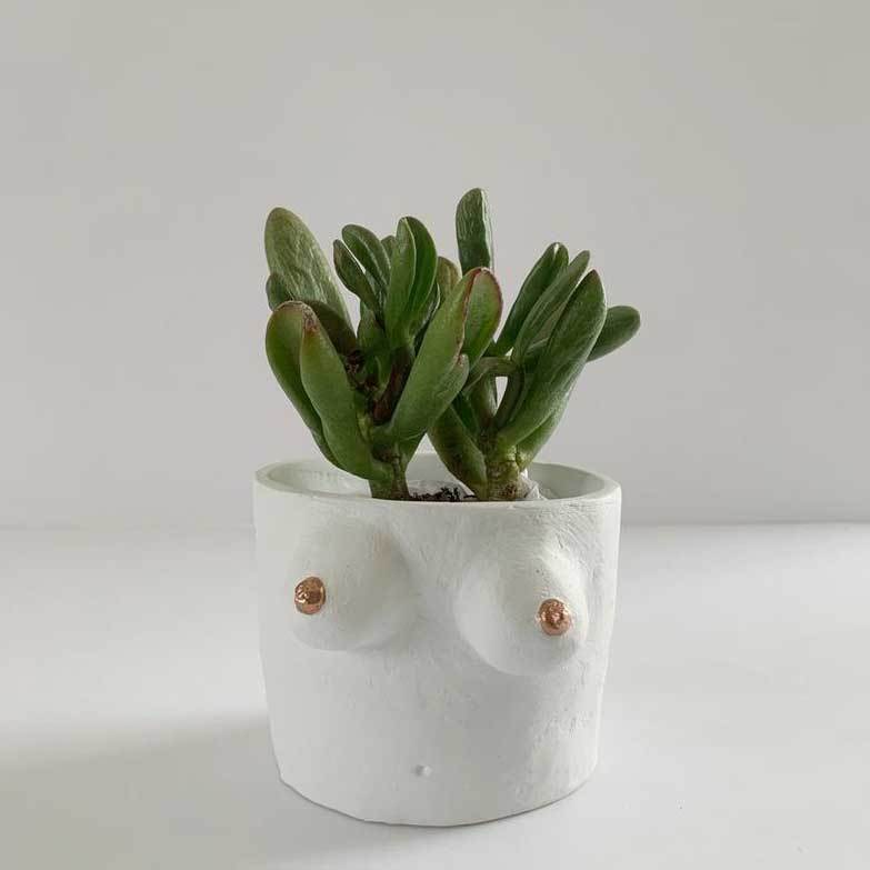 SMALL WHITE PLANTER - Kingfisher Road - Online Boutique