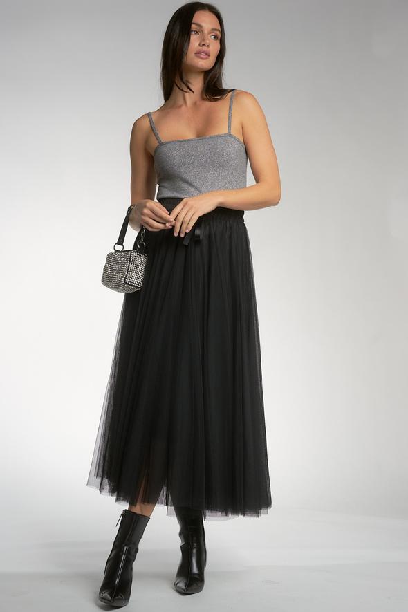 BLACK MIDI TULLE SKIRT - Kingfisher Road - Online Boutique