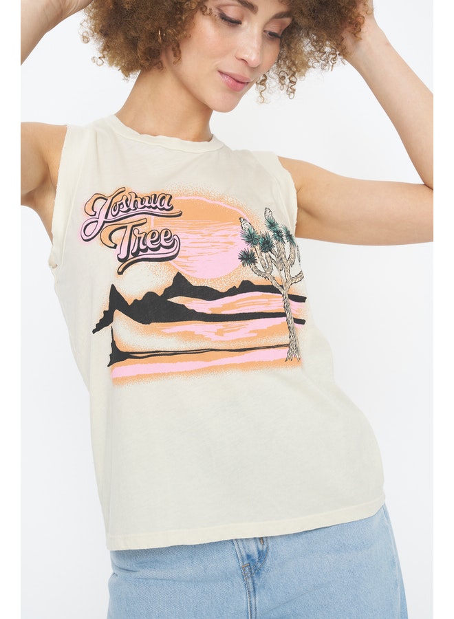 BRUSHED BONE JOSHUA TREE TANK - Kingfisher Road - Online Boutique