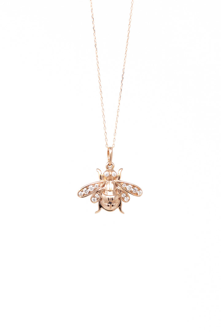.16ct DIAMOND BEE PENDANT NECKLACE - Kingfisher Road - Online Boutique