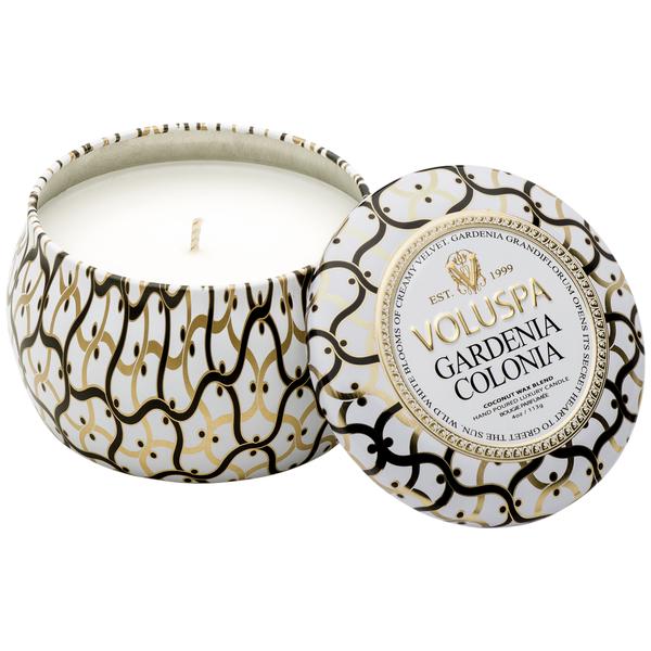 Gardenia Colonia Petite Tin Candle - Kingfisher Road - Online Boutique