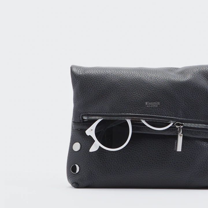 VIP MED CLUTCH IN BLACK - GUNMETAL - Kingfisher Road - Online Boutique