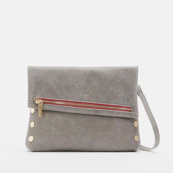 VIP MED CLUTCH IN PEWTER - GOLD - Kingfisher Road - Online Boutique