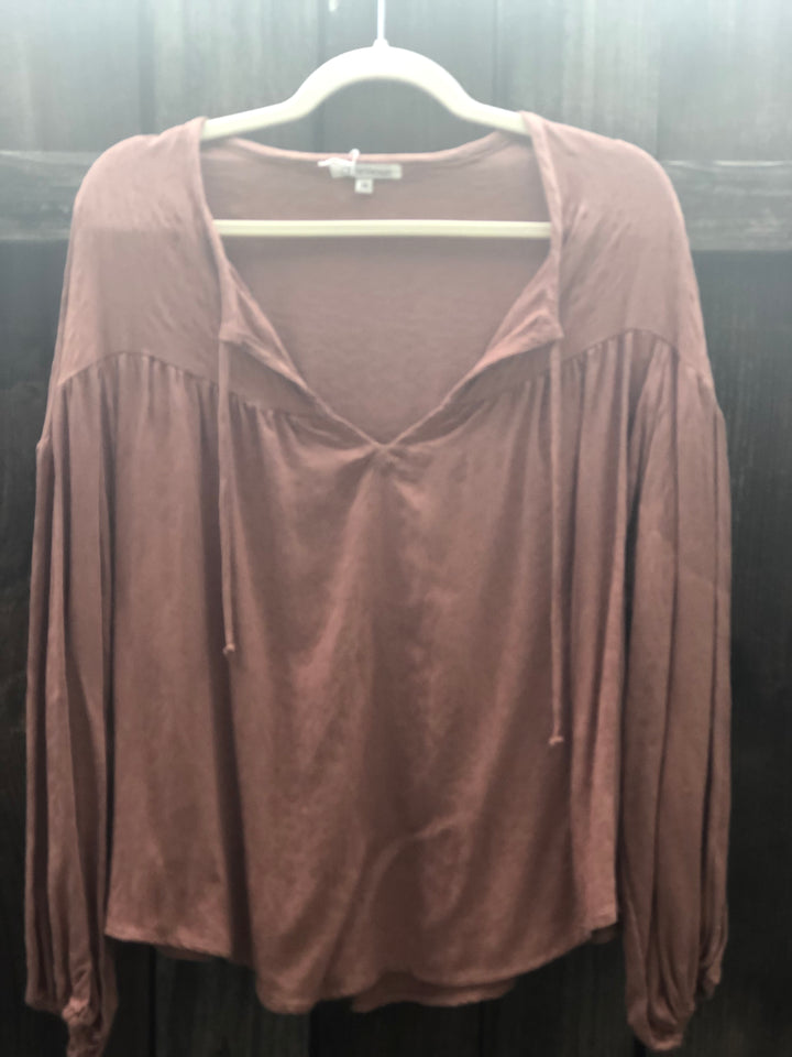 Balloon Sleeve Peasant Top - Kingfisher Road - Online Boutique