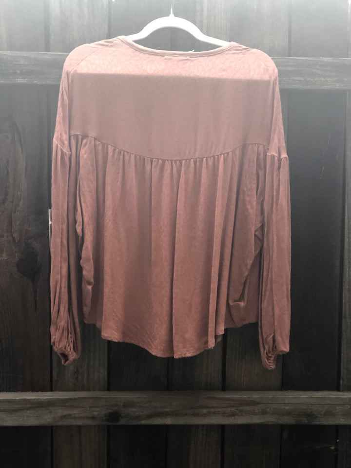 Balloon Sleeve Peasant Top - Kingfisher Road - Online Boutique