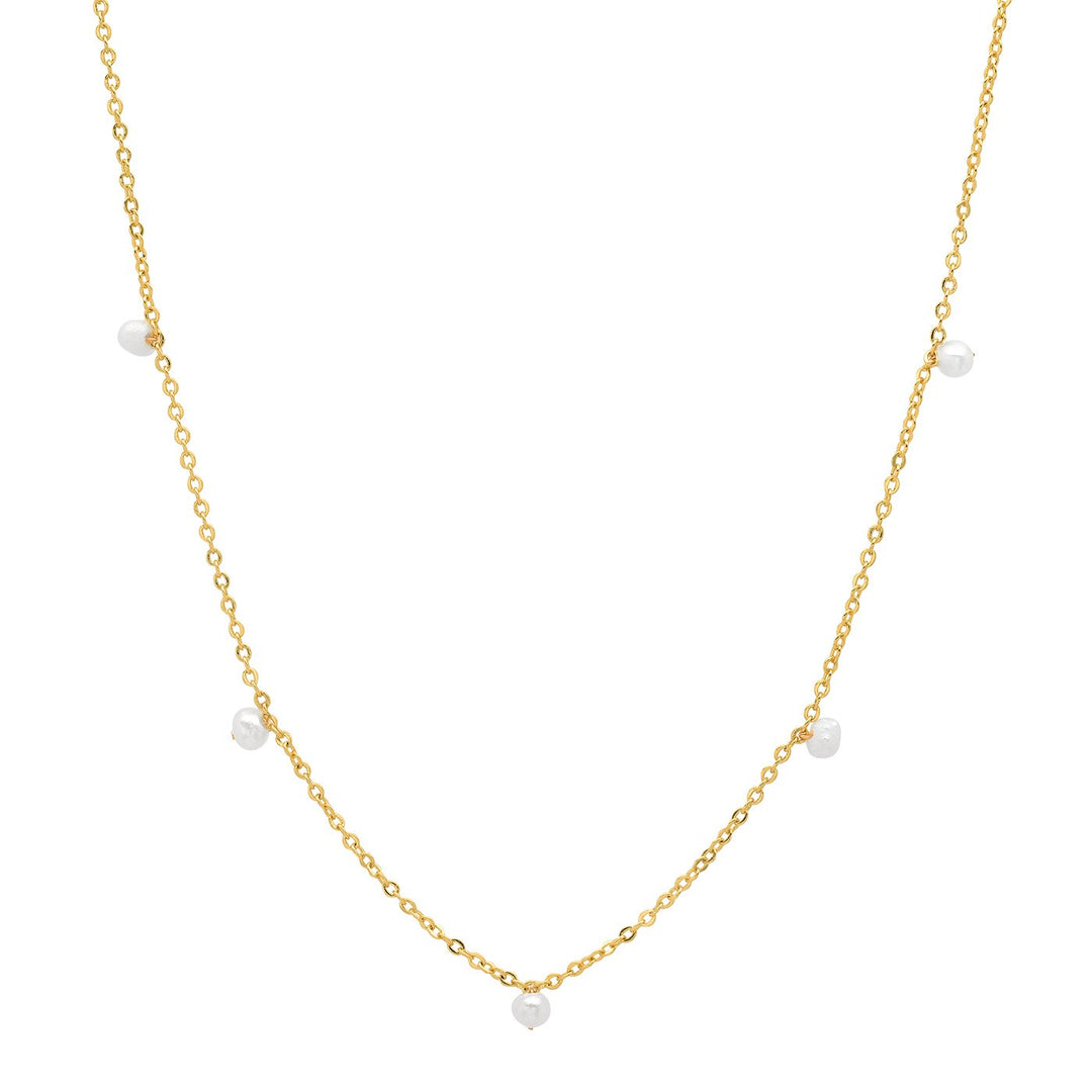 Chain Necklace with Pearl Accents - Kingfisher Road - Online Boutique