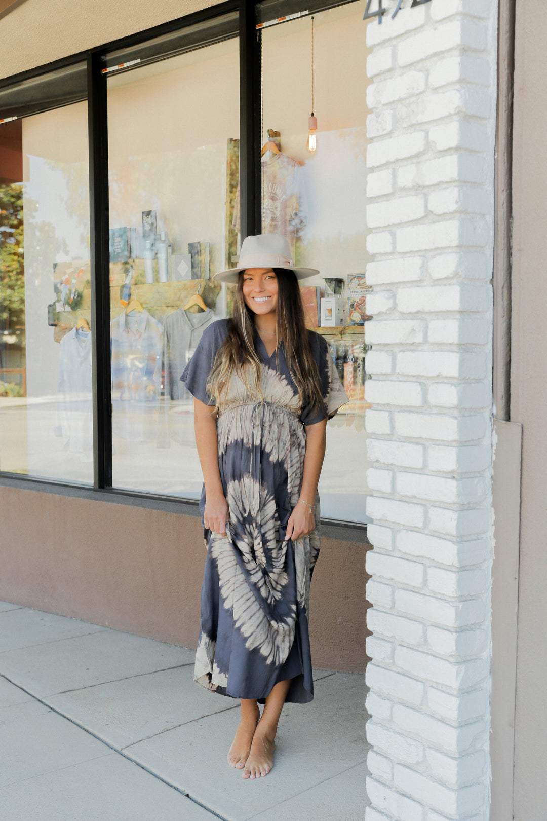 Butterfly Maxi Dress - Grey - Kingfisher Road - Online Boutique