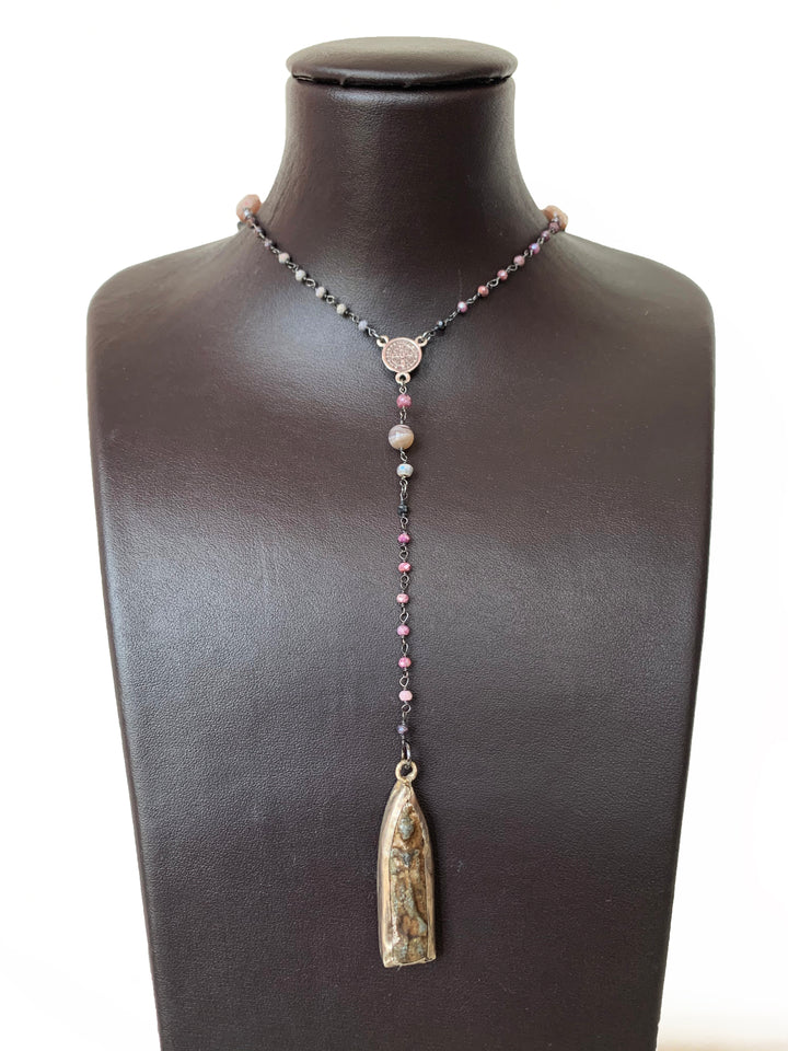 Gemstone Rosary With Charms - Kingfisher Road - Online Boutique