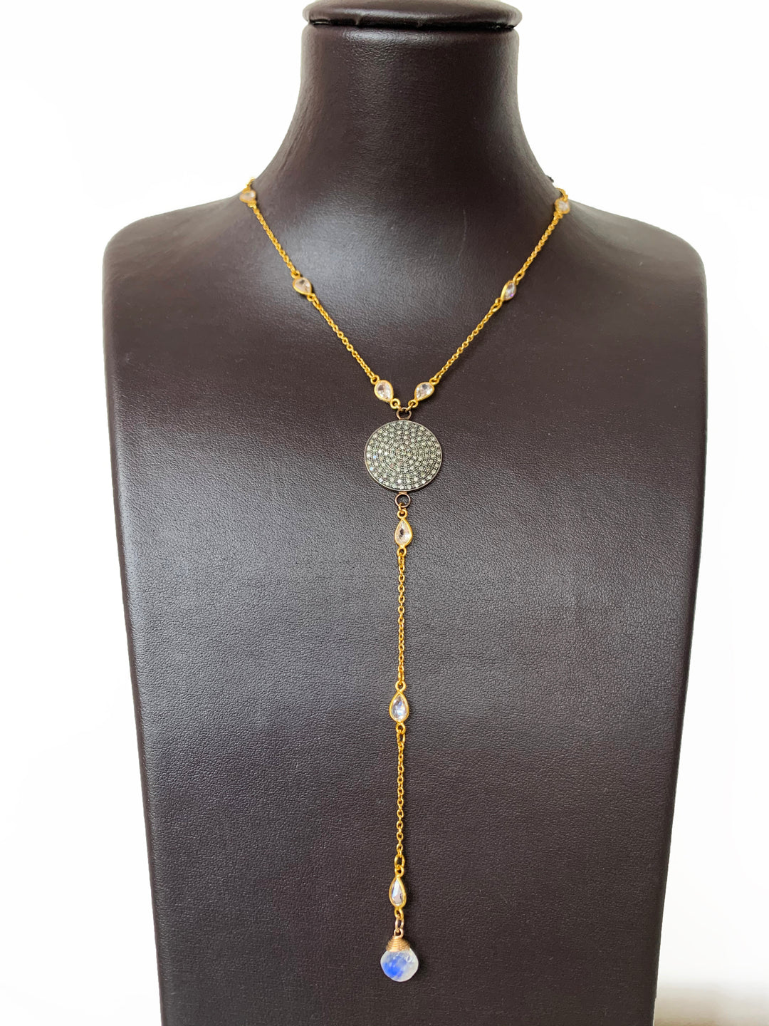 Lariat With Diamond Disc - Kingfisher Road - Online Boutique