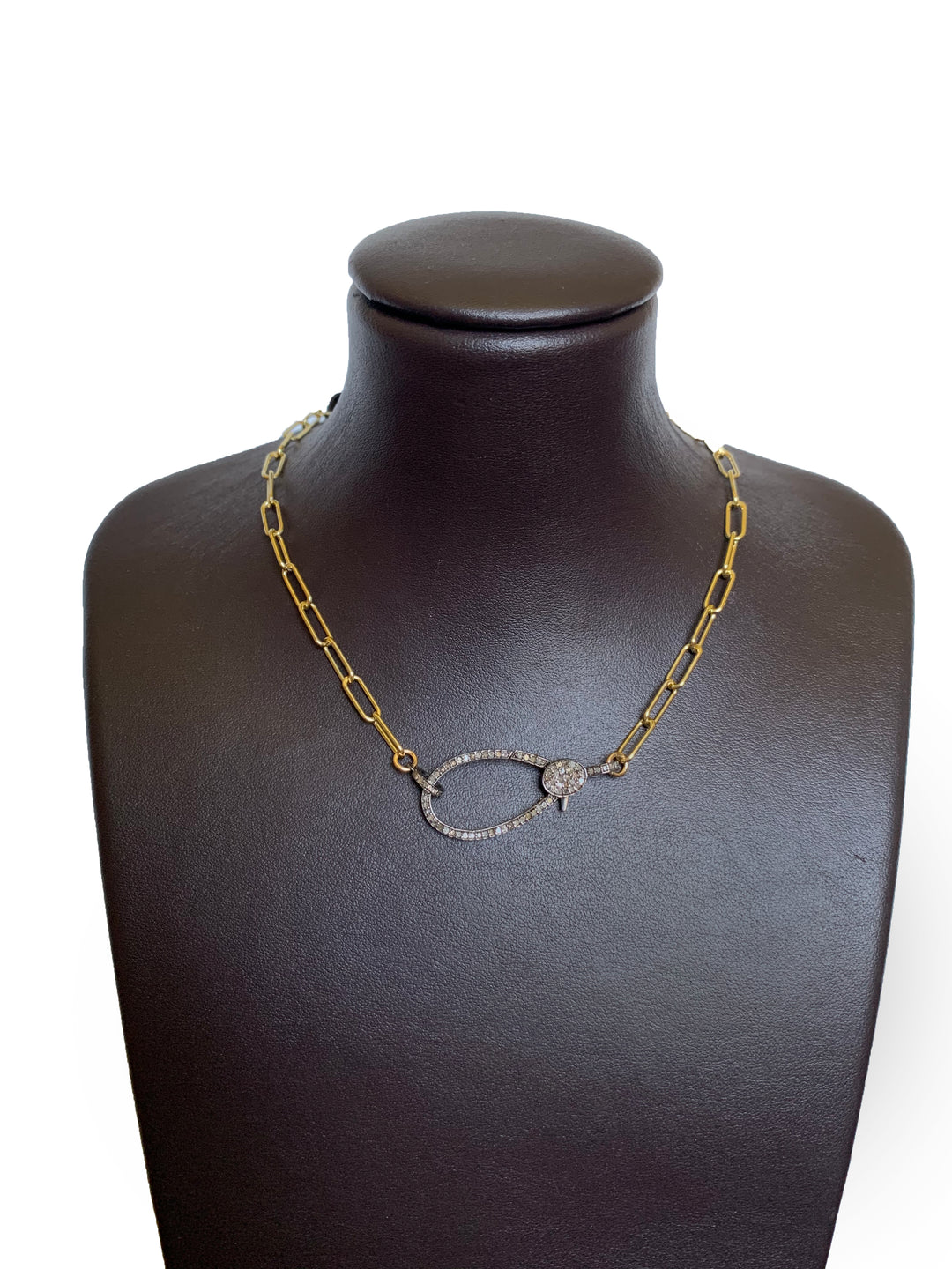 Oversize Clasp On Gold Chain - Kingfisher Road - Online Boutique