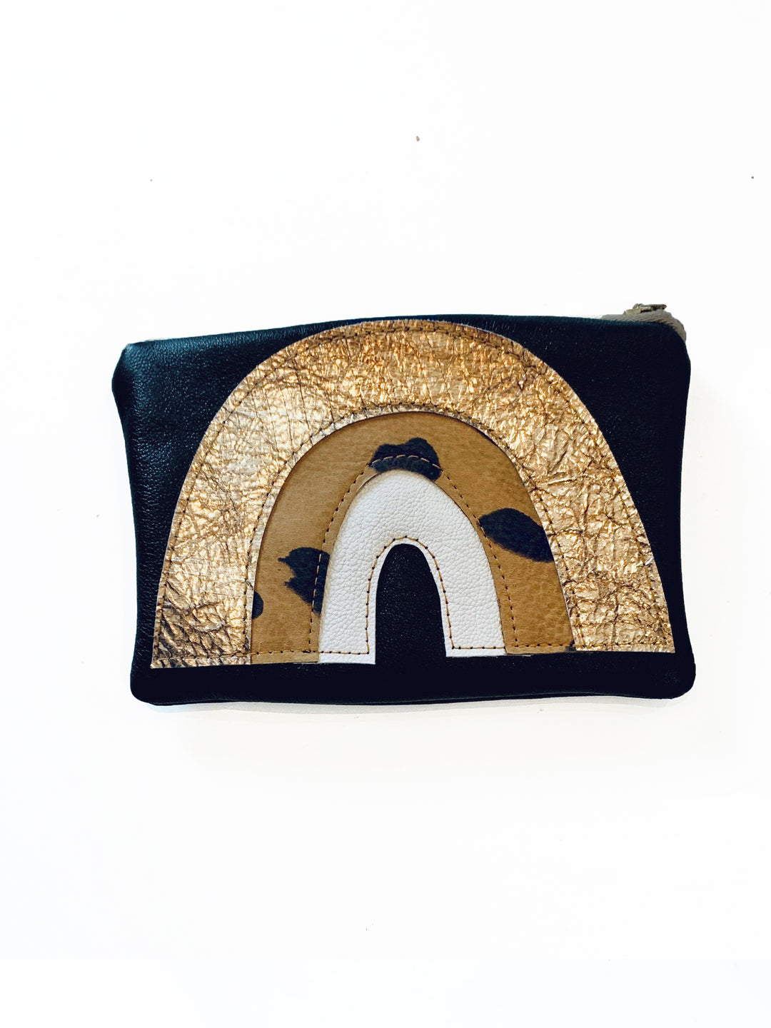 Metallic Animal Print Rainbow Pouch - Kingfisher Road - Online Boutique