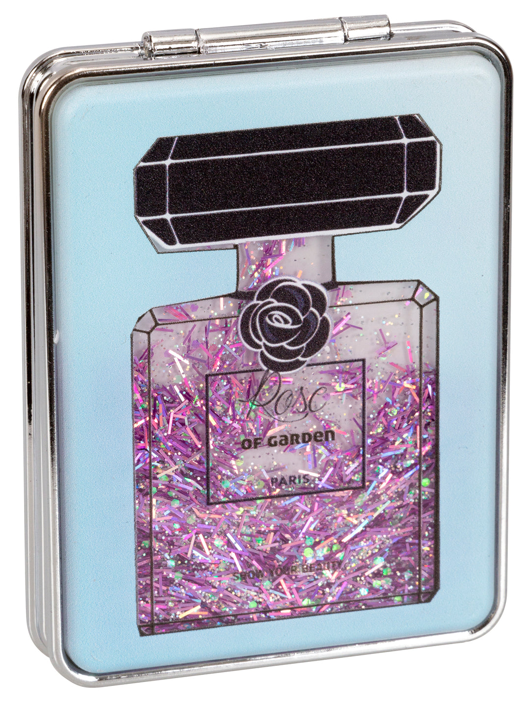 Compact Mirror - Blue Glitter - Kingfisher Road - Online Boutique