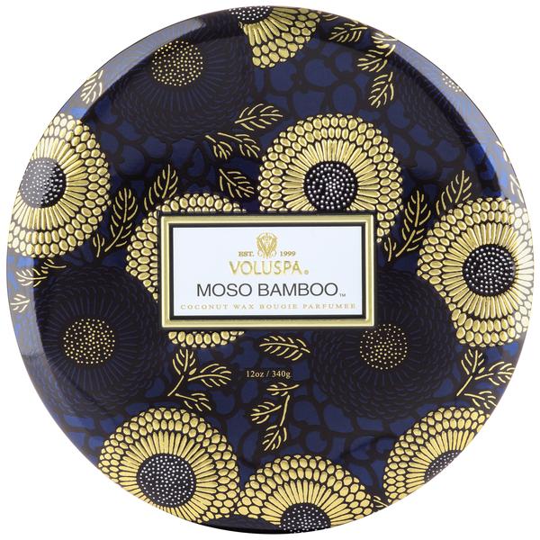 Moso Bamboo 3 Wick Tin Candle - Kingfisher Road - Online Boutique