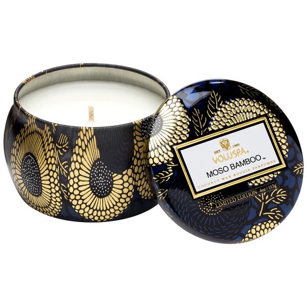 Moso Bamboo Petite Tin Candle - Kingfisher Road - Online Boutique