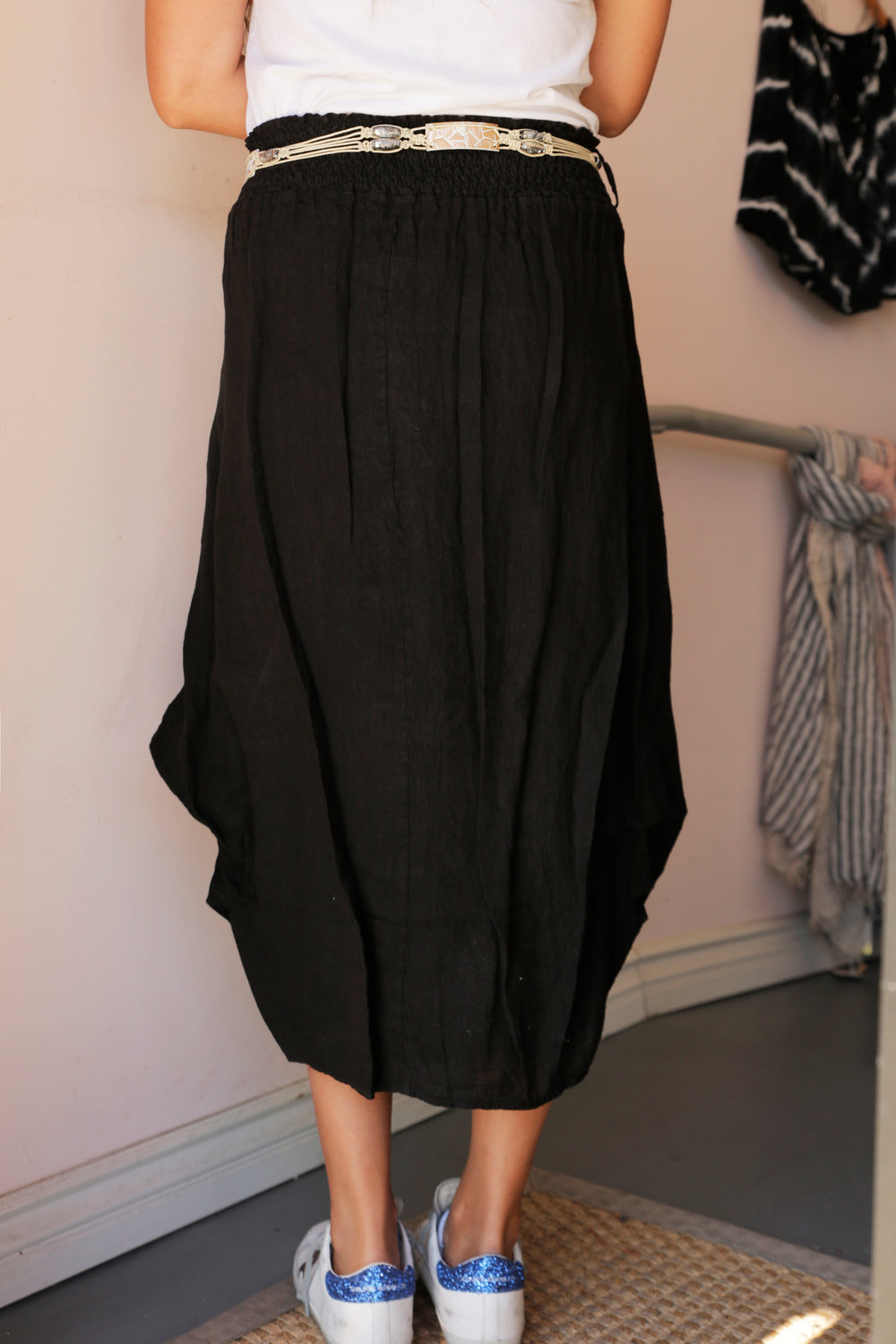 Onyx Linen Skirt - Kingfisher Road - Online Boutique