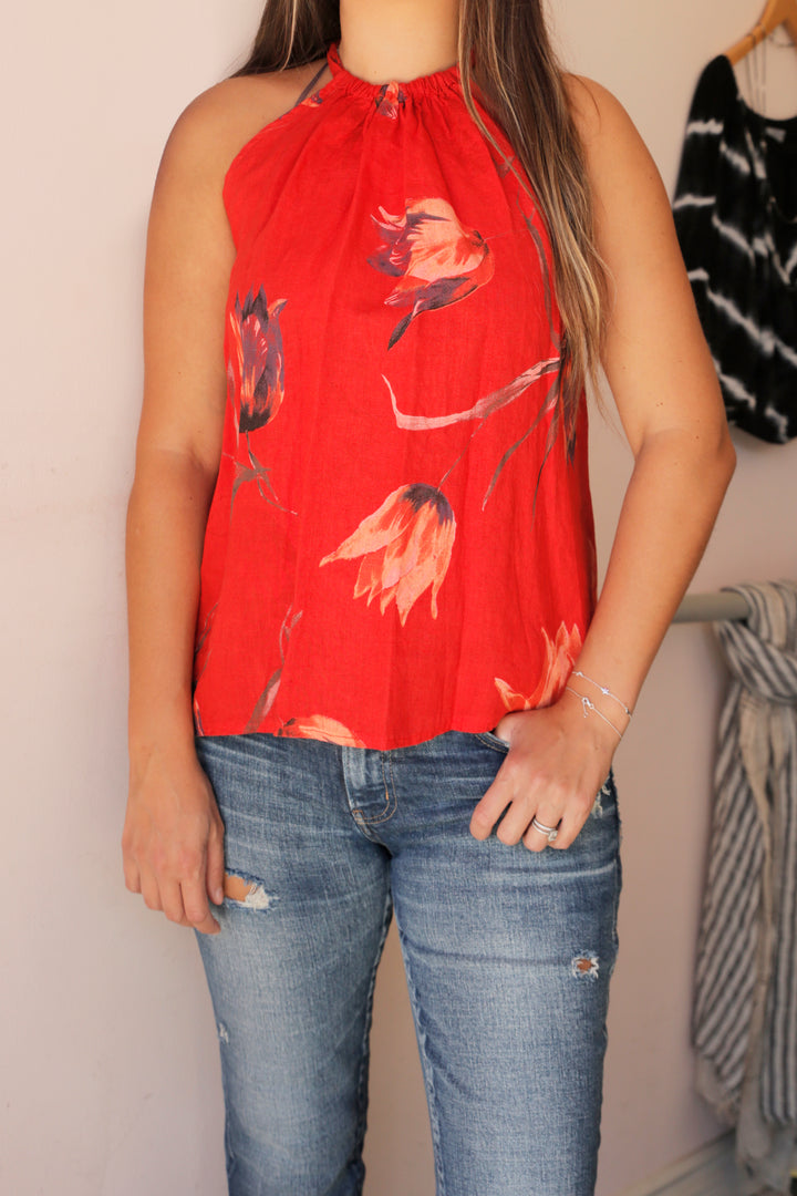Red Halter Top - Kingfisher Road - Online Boutique