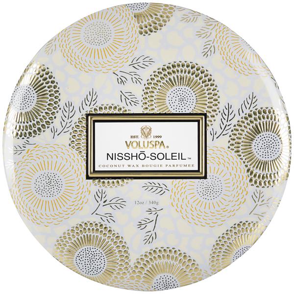 Nissho Soleil 3 Wick Tin Candle - Kingfisher Road - Online Boutique
